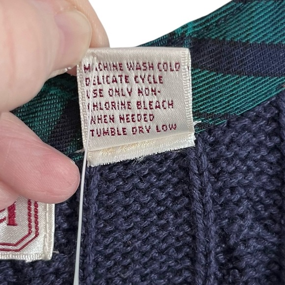 Bechamel Sweater Vest L • Preppy Plaid‎ Trim Y2K NWT - Picture 5 of 7